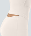 SoftlyZero™ Airy Backless Twisted Flare Low Support Dance Active Dress-Longer Length-Easy Peezy Edition A-D Cups - Egret