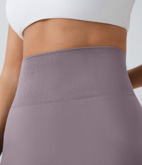 OneForm Seamless Flow High Waisted Ruched Plain Leggings - Nirvana