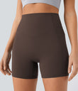 Halara UltraSculpt™ High Waisted Scrunch Butt Lifting Tummy Control Pocket Shaping Workout Biker Shorts 5'' - Hot Fudge