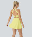 SoftlyZero™ Airy Backless Twisted Cool Touch Dance Active Dress-Easy Peezy Edition - Yellow Pear