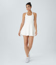 Backless Twisted Active Dress - White