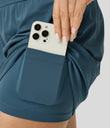 SoftlyZero™ Airy Super High Waisted 2-in-1  Cool Touch Yoga Shorts 5'' with Pockets-Longer Length - Majolica Blue