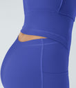 SoftlyZero™ Airy Backless Twisted Flare Low Support Dance Active Dress-Longer Length-Easy Peezy Edition A-D Cups - Aster Blue