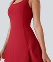 SoftlyZero™ Airy U Neck 2-in-1 Pocket Mini Cool Touch Dance Active Dress - Salsa