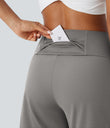 SoftlyZero™ Airy High Waisted Pockets Cool Touch Yoga Bermuda Shorts - Steeple Gray