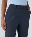 Halara Flex™ DayStretch High Waisted Pocket Ankle Length Tapered Work Pants - Midnight Blue