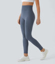 OneForm Seamless Flow High Waisted Ruched Plain Leggings - Vintage Indigo