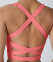 SoftlyZero™ Airy Square Neck Backless Crisscross Cropped Cool Touch Yoga Tank Top-UPF50+ - Shell Pink