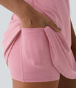 SoftlyZero™ Plush Backless Active Dress-Easy Peezy Edition - Lemonade Pink