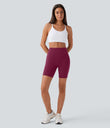 Halara UltraSculpt™ High Waisted Scrunch Butt Lifting Tummy Control Side Pocket Shaping Workout Biker Shorts 7'' - Red Plum