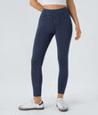 Halara Flex™ High Waisted Pocket Denim Casual Leggings - Washed Denim Navy Blue