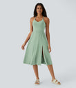 Everyday Midi Chill Dress-La Land - Light Bean Green