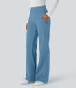Halara Flex™ DayStretch Mid Rise Side Zipper Pocket Work Flare Pants - Light Azure