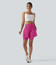 SoftlyZero™ Airy Super High Waisted 2-in-1 Cool Touch Yoga Shorts 7'' with Pockets - Fuchsia Fedora