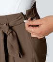 Halara Flex™ High Waisted Tie Side Wide Leg Work Pants - Teak