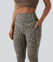 Halara UltraSculpt™ Leopard Print High Waisted Tummy Control Yoga Leggings with Pockets - Desert Taupe Leopard