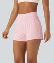 SoftlyZero™ Airy Super High Waisted 2-in-1 Cool Touch Yoga Shorts with Pockets - Primrose Pink