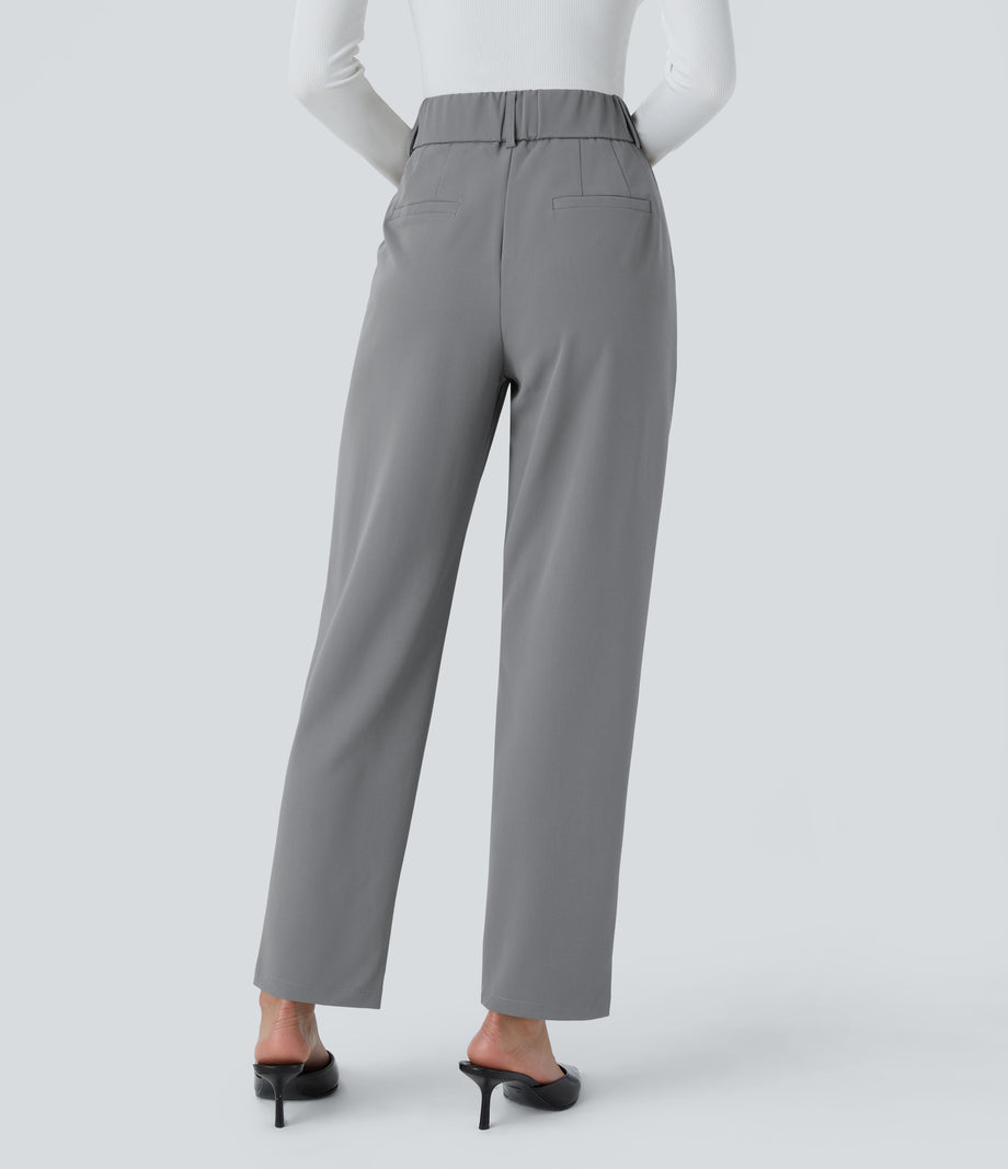 Halara Flex™ High Waisted Pocket Solid Work Tapered Pants - Mockingbird