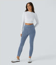 Halara Flex™ High Waisted Pocket Denim Casual Leggings - Ice Crevice Denim