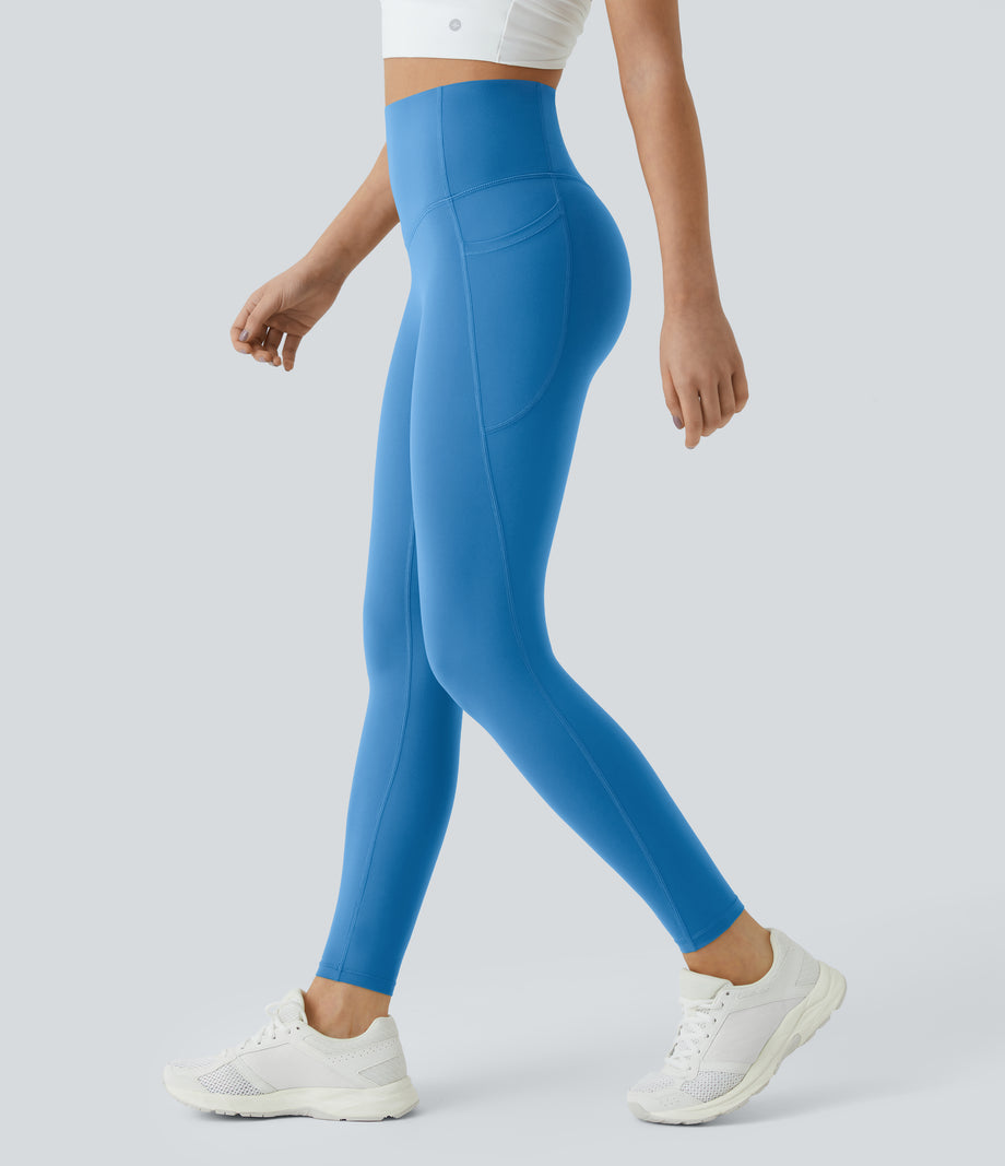 Halara UltraSculpt™ High Waisted Tummy Control Pocket Shaping Training Leggings - Vallarta Blue