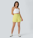 SoftlyZero™ Airy Super High Waisted 2-in-1  Cool Touch Yoga Shorts 5'' with Pockets-Longer Length - Yellow Pear