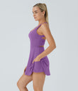 Backless Twisted Active Dress - Dewberry