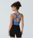 SoftlyZero™ Airy Square Neck Backless Crisscross Cropped Cool Touch Yoga Tank Top-UPF50+ - Elegant Blue