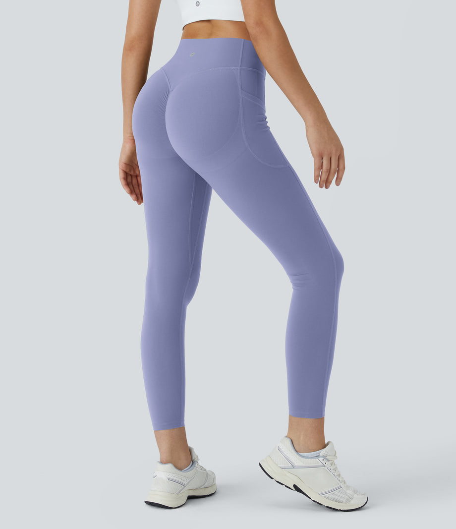 Halara UltraSculpt™ High Waisted Scrunch Butt Lifting Tummy Control Pocket Shaping Training Leggings - Baby Lavender