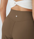 DayStretch Crossover Pocket Hem Wide Leg Yoga Pants-Smile - Sepia