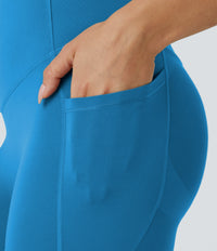 Halara UltraSculpt™ High Waisted Butt Lifting Tummy Control Pocket Shaping Workout Leggings - Vallarta Blue