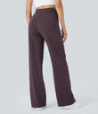 DayStretch High Waisted Pockets Straight Leg Casual Pants - Dusky Evening purple