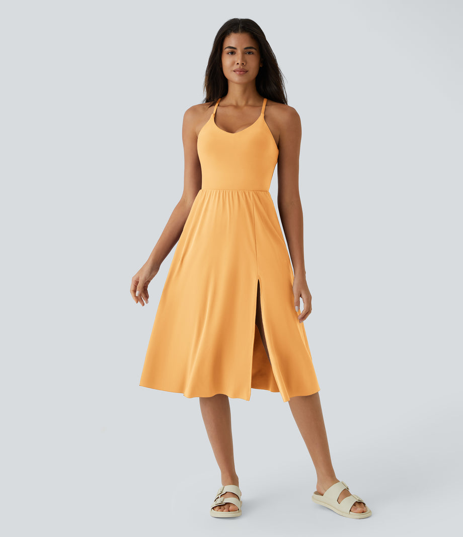 Everyday Midi Chill Dress-La Land - Warm Apricot