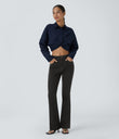 Halara Flex™ Mid Rise Pockets Casual Bootcut Jeans - Black Denim
