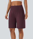 SoftlyZero™ Airy High Waisted Pockets Cool Touch Yoga Bermuda Shorts - Fig