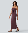 Halter Tie Back Maxi Dress with Pockets - Sassafras