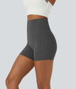 Halara UltraSculpt™ High Waisted Tummy Control Side Pocket Shaping Training Biker Shorts 5'' - Volcanic Ash