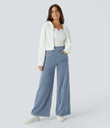 Halara Flex™ High Waisted Pockets Wide Leg Loose Work Jeans - Ice Crevice Denim