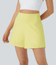 SoftlyZero™ Airy Super High Waisted 2-in-1  Cool Touch Yoga Shorts 5'' with Pockets-Longer Length - Yellow Pear