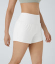 SoftlyZero™ Airy Super High Waisted 2-in-1 Cool Touch Yoga Shorts with Pockets - White