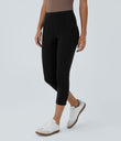 Halara Flex™ High Waisted Pocket Denim Capri Casual Leggings - Black Denim
