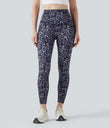 Halara UltraSculpt™ Leopard Print High Waisted Tummy Control Yoga Leggings with Pockets - Black and Purple Leopard