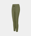 SoftlyZero™ Plush High Waisted Drawstring Pocket Plain Full Length Joggers - Loden Green
