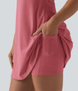 Softlyzero™ Plush Backless Active Dress-Easy Peezy Edition DD-F - Begonia Rouge