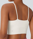 Basic Padded Workout Cropped Low Support Tank Top A-D Cups - Sugar Swizzle