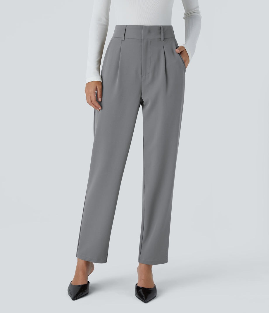 Halara Flex™ High Waisted Pocket Solid Work Tapered Pants - Mockingbird