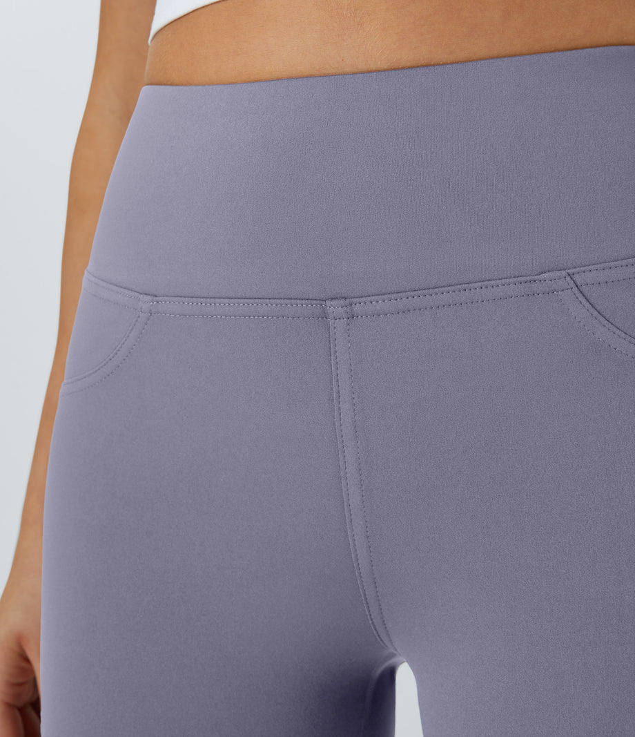 DayStretch High Waisted Pocket Flare Yoga Leggings - Icelandic Blue