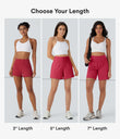 SoftlyZero™ Airy Super High Waisted 2-in-1 Cool Touch Yoga Shorts 7" with Pockets - Winterberry