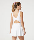 SoftlyZero™ Airy U Neck 2-in-1 Pocket Mini Cool Touch Dance Active Dress - White