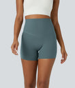 Halara UltraSculpt™ High Waisted Tummy Control Side Pocket Shaping Training Biker Shorts 5'' - North Atlantic