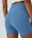 Halara UltraSculpt™ High Waisted Tummy Control Side Pocket Shaping Training Biker Shorts 5'' - Pacific Coast